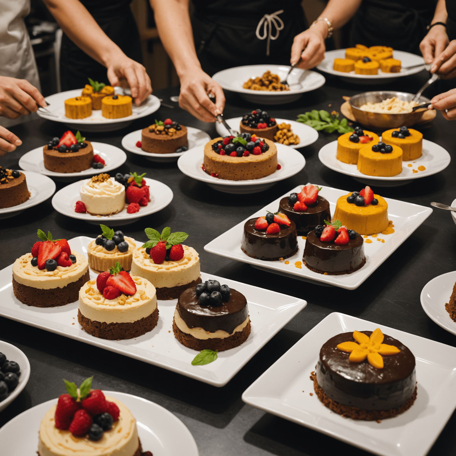 Vegan Tatlılar Atölyesi: Sağlıklı ve lezzetli vegan tatlılar hazırlayan katılımcılar